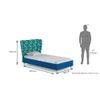 Doodle Engineered Wood Bed in Blue Colour
