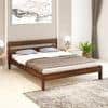 Roverb Engineered Wood Queen Size Non Storage Bed in Brown Maple Finish