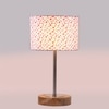 Devansh Multicolor Cotton Table Lamp With  Natural  Wood Base  & Steel Pipe (7X17 Inches)-16