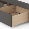 Bornholm Engineered Wood King Size Drawer Storage Upholstered Bed In Urban Grey Colour