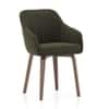 Rochelle Lounge Chair in Deep Olive Velvet Colour