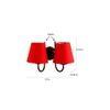 Hether Red Fabric Wall Light
