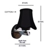 Devansh Metal Wall Mounted Lamp With Black Cotton Shade