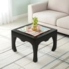 Lyon Solid Wood Side Table in Dark Walnut Finish