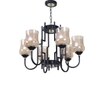 Eliante 6-Light Chandelier, Mild Steel, Modern Ceiling Lighting Fixture For Living Room And Dining Room