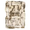 Abstract Ivory Silver Wool Silk Shaped Rug Hand Tufted Area Rug for Living Room Bedroom 10x14