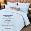 Blue Shade Solid Plan Super Soft Cotton Double Bedquilted Comfoter  250 X 230 Ms