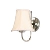 Devansh Steel Wall Mounted Lamp With Off-White Cotton Shade