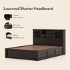Cambry King Size Box Storage Bed With Headboard Storage In American Walnut