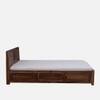 Carvia Box Storage Solid Wood Bed King Size in Provincial Teak Finish