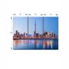 Truss Blue Pink Pieces Toronto Skyline Framed Canvas Canvas Wall Prints Set of 3 Multicolor Matte