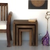 Ikiriya Sheesham Wood Contemporary Nesting Table in Provisional Teak Finish