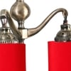 Devansh Metal Electric Wall Light in Red Colour with Red Shade Count of 2 Lights