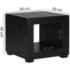Geeta Solid Wood Side Table in Black Finish