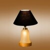 Devansh Conical Black Cotton Shade Lamp With Wood & Mosaic Glass Base For Decoration/Office/Home/Gifting/Study For Decoration/Office/Home/Gifting/Study -(10X10X14.5) Inches -A