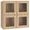 Romano Wall Mounted Glass Display Cabinet in Canadian Maple Colour