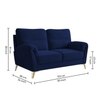 Osbert Velvet 2 Seater Sofa in Navy blue Color
