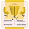 Kepler Brooks Oswald Pro Large Lounge Chair With Wheels in Yellow Colour