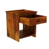Woodcut Solid Wood Bedside Table in Honey Finish