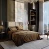 Stoa Paris Super King Size 100% Cotton Bedsheet with 2 Pillow Covers  Size Brown Charcoal