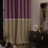 Stoa Paris Satin Curtain for Door, 70% Blackout Curtains, Set of 2, Versailles - Royal Rouge with Back Lining