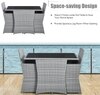 Carry Bird Wicker Patio Furniture Outdoor Balcony Chairs In Grey And Red Colour