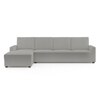 Left Aligned 3 Seater Left Aligned Chaise Light Grey Sofa Cover
