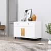 Hexa Red Multipurpose Storage Cabinet With 2 Drawer 2 Door in Frosty White Colour
