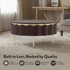 Keoni Round Solid Wood Coffee Table In Claret Mahogany Finish