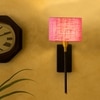 Devansh Metal Electric Wall Light in Black Colour with Pink Shade Count of 1 Light