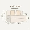 Sleep Spa Foldable 2 Seater Double Foam Fold Out Sofa Cum Bed in Grey Colour