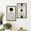 The Castle Decor Boho Abstract Botanical Wall Art Set of 2 Design 13 11x17 Inch