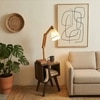 Noel Beige Jute Floor Lamp with Beige Jute Base