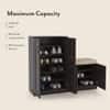 Bennis 25 Pair Shoe Rack in Dark Walnut Finish