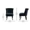 Grenier Fabric Slipper Chair in Black Color