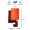 Devansh Solid Wood Electric Wall Light in Orange Colour with Orange Shade Count of 1 Light