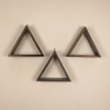 Henry Iii Triangular Set Of 3 Wooden Wall Shelves