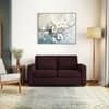 Apollo High Back 2 Seater  Fabric Sofa In Deep Plum Velvet Colour