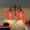Devansh Metal Electric Wall Light in Maroon Colour with Maroon Shade Count of 2 Lights