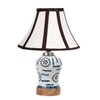 Devansh Multi Cotton Shade Lamp With Wood & Mosaic Glass Base For Decoration/Office/Home/Gifting/Study For Decoration/Office/Home/Gifting/Study