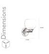 Luster Glass and Metal Wall Light