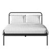 Hampton Metal Non Storage Queen Bed in Satin Black Finish