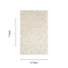 Handmade Wool Area Rug Modern Abstract Ivory Green 5 x 7 Feet Carpet