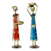 Desert Art Metal Handpainted Lady Doll Showpiece Set of 2