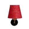 Devansh Metal Electric Wall Light in Black Colour with Maroon Shade Count of 1 Light