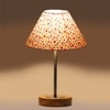 Devansh Multicolor Cotton Table Lamp With  Natural  Wood Base  & Steel Pipe (10X16.25 Inches)-40