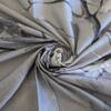 Grey & White Floral 400 TC Cotton Flat Super King Size Bedsheet With 2 Pilllow Covers