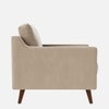 Reiti Velvet 1 Seater Sofa in Cream Colour