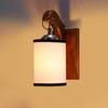 Devansh Solid Wood Electric Wall Light in Brown Colour with Multi Shade Count of 1 Light