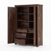 Claire 2 Door Sheesham Wood  Wardrobe In Provincial Teak Finish